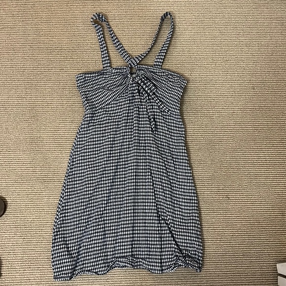 Urban outfitters black and white plaid halter dress - Picture 1 of 4